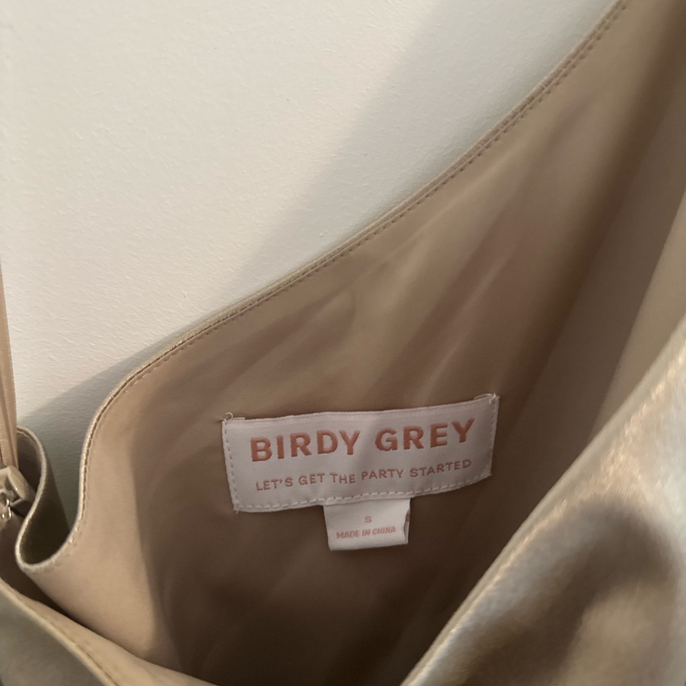 Birdy Grey One-Shoulder Gold Evening Dress - Picture 5 of 7